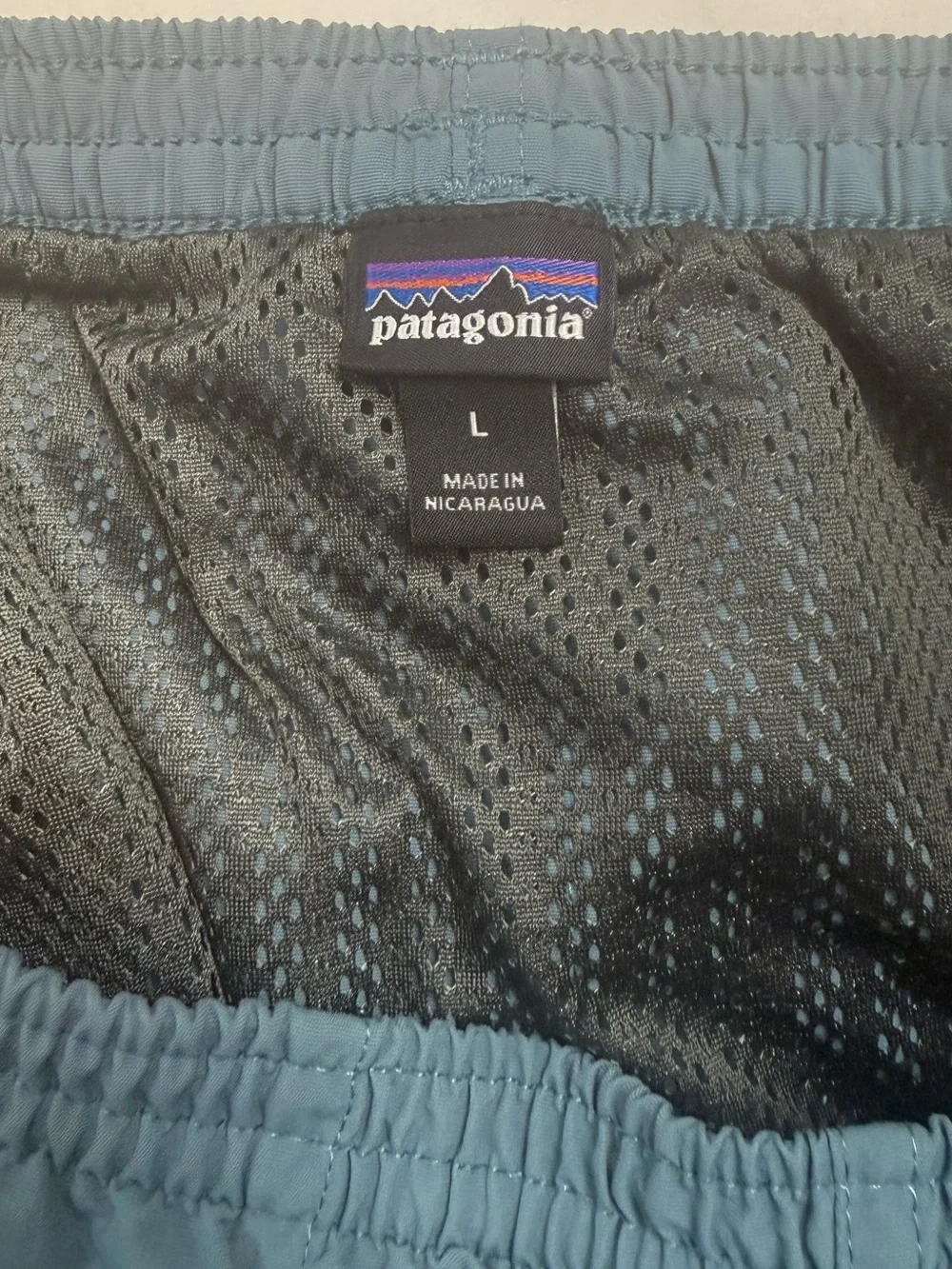 Like new Patagonia Slate Blue Casual Swim Shorts, Size L